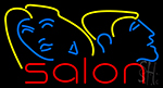 Salon Girl And Boy Logo Neon Sign