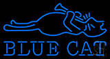 Blue Cat Logo Neon Sign