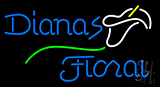 Dianas Floral Flower Logo Neon Sign