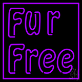 Fur Free With Border Neon Sign
