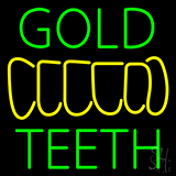 Gold Teeth Logo Neon Sign