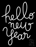 Hello New Year Neon Sign