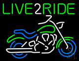 Live2ride Bike Logo Neon Sign