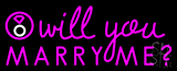 Will You Marry Me With Ring Neon Sign