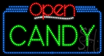 Candy Open Animated LED Sign