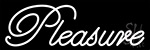 White Pleasure Logo Neon Sign 1