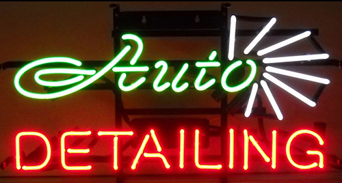 Auto Detailing Logo Neon Sign