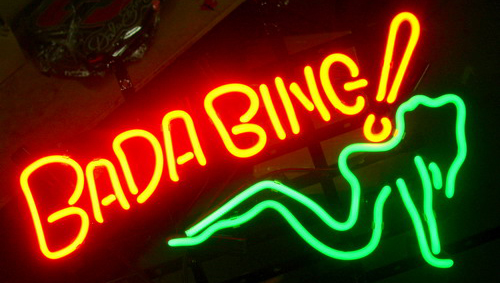 Bada Bing Logo Neon Sign