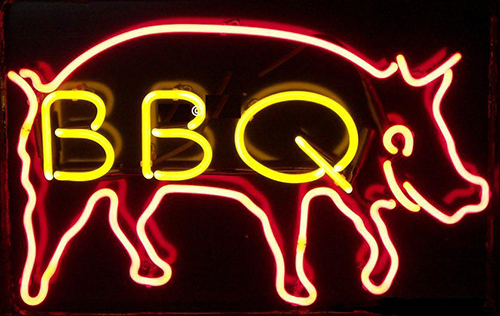 Bbq With Pig Neon Sign