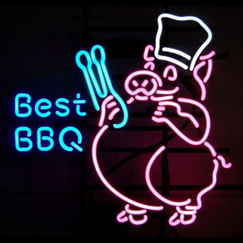 Best Bbq Logo Neon Sign