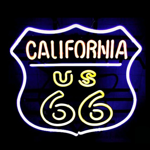 California Route 66 Logo Neon Sign