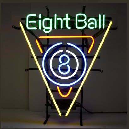 Eight Ball Logo Neon Sign