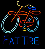 Fat Tire Bicycle Logo Neon Sign