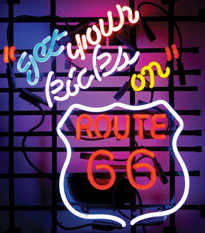 Get Kicks On Route 66 Neon Sign