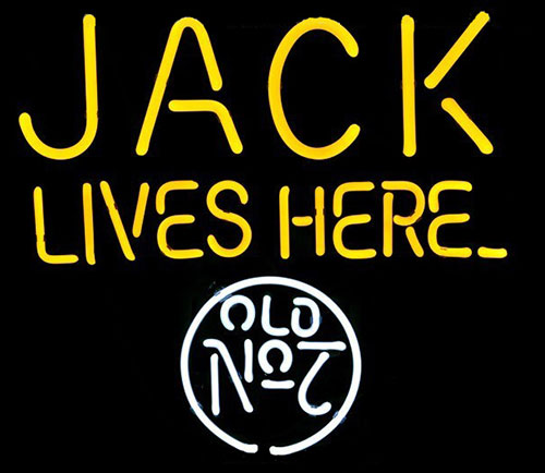 Jack Lives Here No 7 Logo Neon Sign