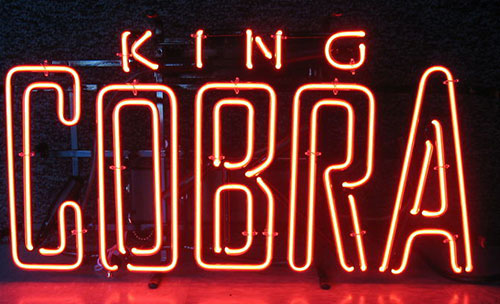 King Cobra Logo Neon Sign