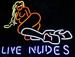 Live Nudes Girl Logo Neon Sign