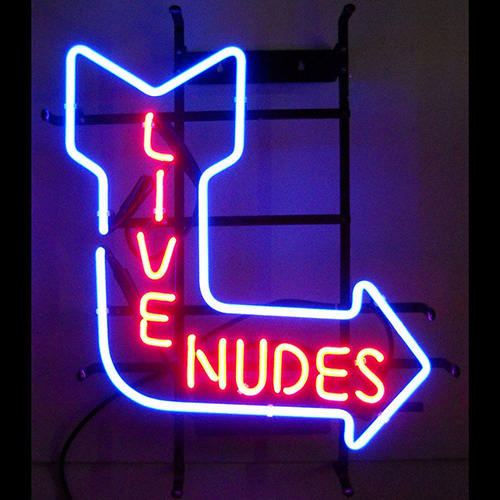 Live Nudes Logo Neon Sign