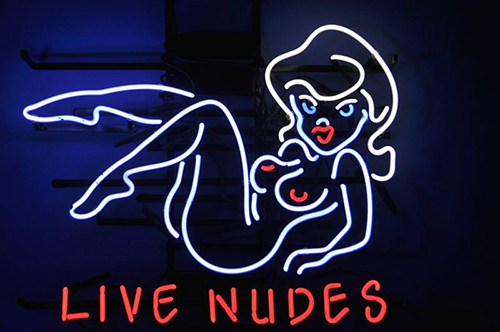 Live Nudes Sexy Naked Girl Adult Logo Neon Sign