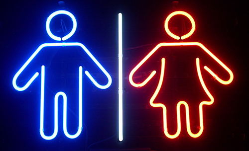 Male Female Restroom Neon Sign