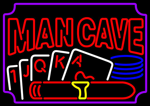Mancave Card Logo Neon Sign