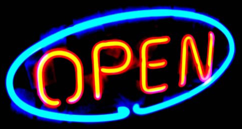 Open Oval Neon Sign