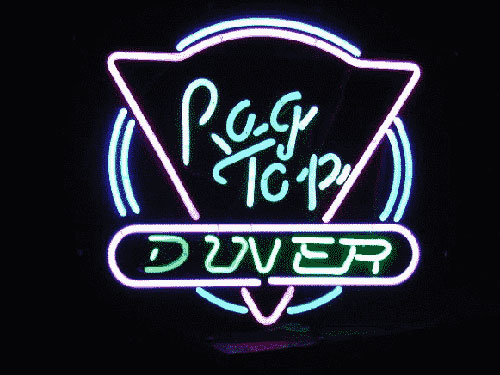 Rag Top Diner Logo Neon Sign