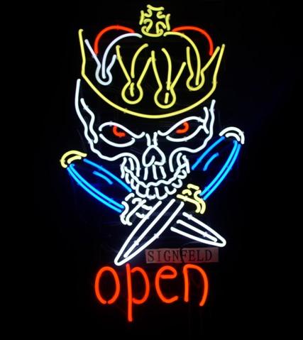 Royal Skull Tattoo Neon Sign