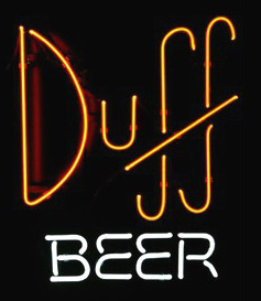 Simpsons Duff Beer Logo Neon Sign