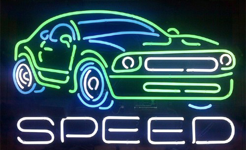 Speed Car Logo Neon Sign