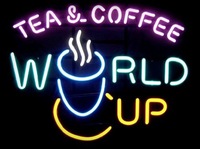 Tea Coffee World Up Neon Sign