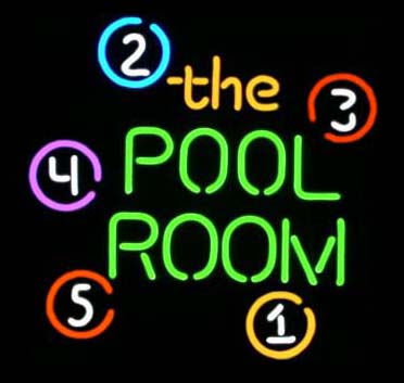 The Pool Room Logo Neon Sign