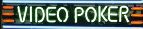 Video Poker Logo Neon Sign
