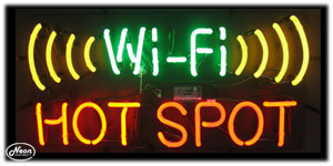 Wi Fi Hot Spot Neon Sign