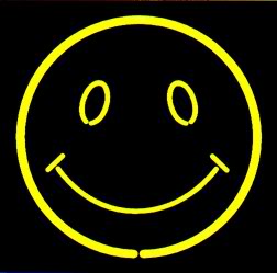 Yellow Smile Icon Neon Sign