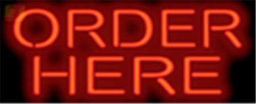 Order Here Catering Neon Sign