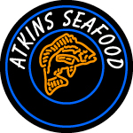 Custom Atkins Seafood Neon Sign 2