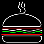 Custom Burger Logo Neon Sign 1