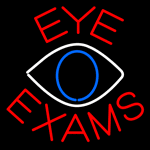 Custom Eye Exams With Eye Logo Neon Sign 1