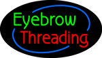 Custom Eyebrow Threading Blue Border Neon Sign 1