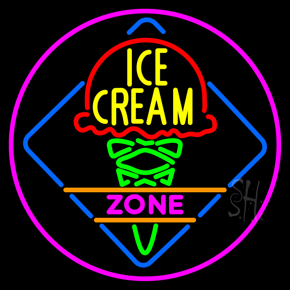 Ice Cream Zone Neon Sign Dessert Neon Signs Neon Light