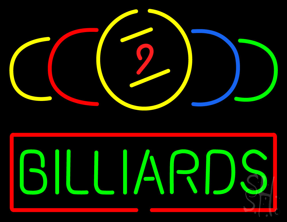 9 Ball Billiards Neon Sign | Sports Neon Signs | Neon Light