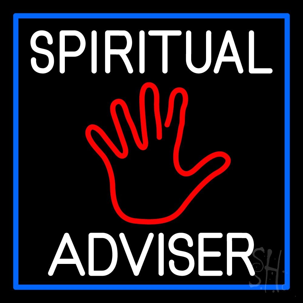 spiritual advisor neon sign