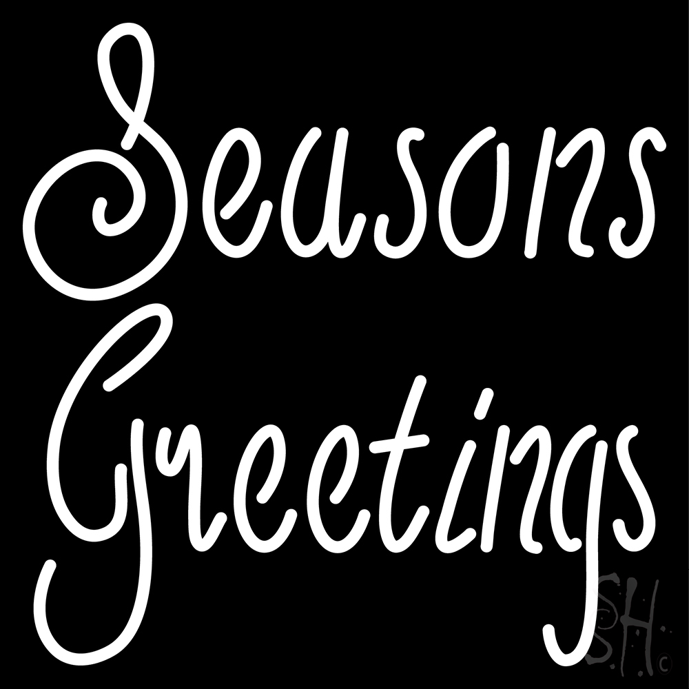 Cursive Seasons Greetings Neon Sign | Holiday/Special Occasions Neon ...