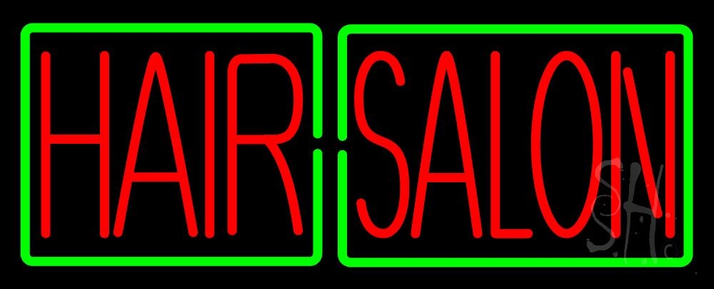 Red Block Hair Salon Neon Sign Salon Neon Signs Neon Light
