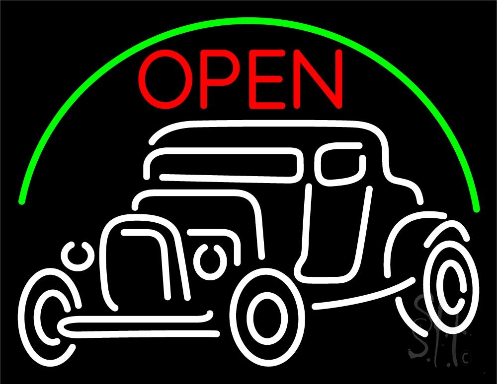 Car Red Open Neon Sign | Automotive Neon Signs | Neon Light