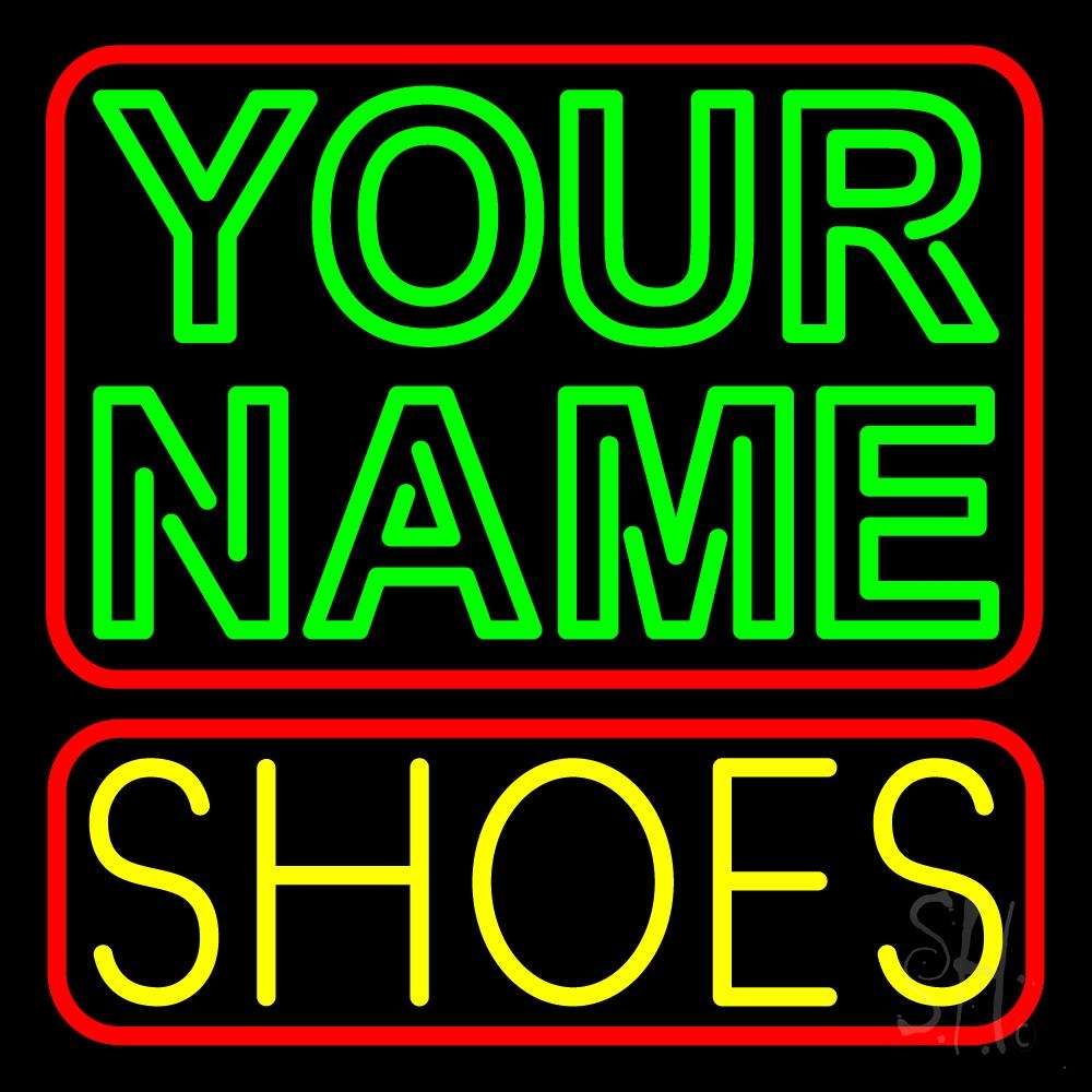 yellow custom shoes Custom Shoes Custom Sign Signs Yellow Block Neon Neon