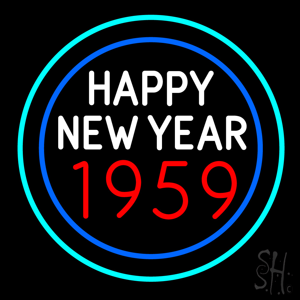Happy New Year 1959 Bioshock Neon Sign | Holiday/Special Occasions
