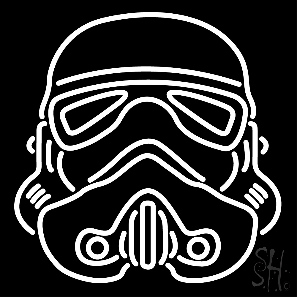 Star Wars Storm Trooper Helmet Neon Sign | Business Neon Signs | Neon Light