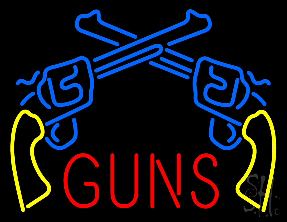 Guns Neon Sign | Business Neon Signs | Neon Light